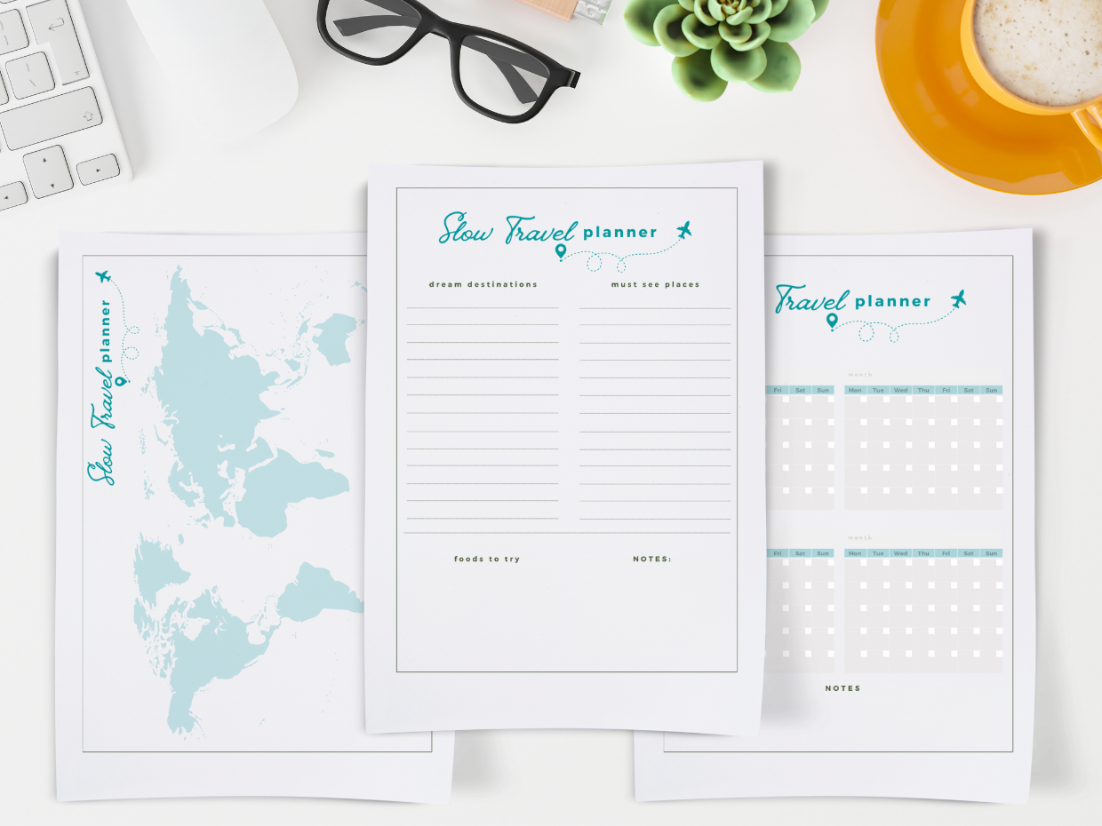 Includes travel planning worksheets 